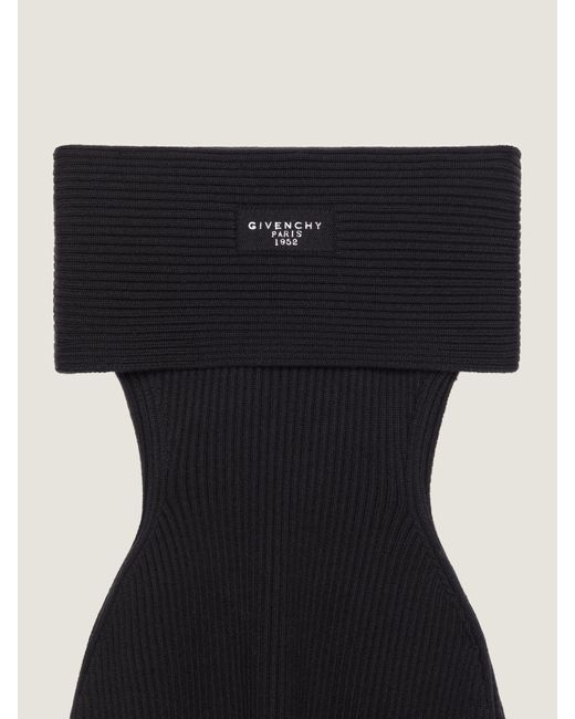 Givenchy Black Off-The-Shoulder Mini Dress