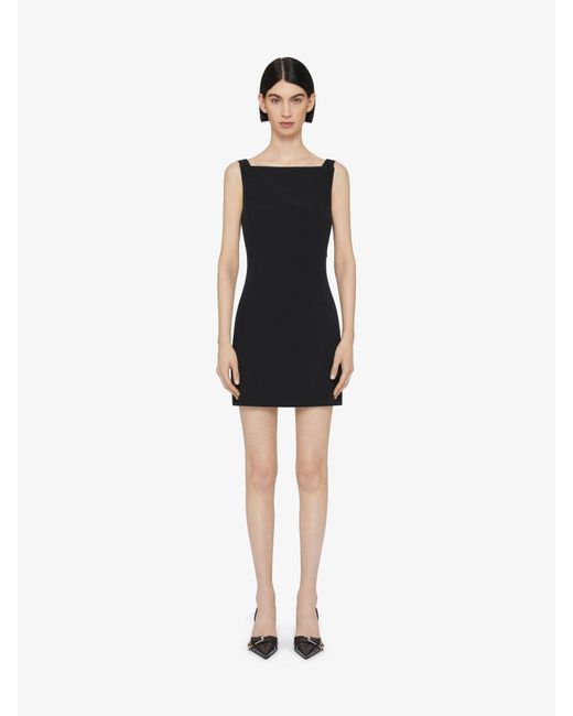 Givenchy Black Dress In Crepe And Satin