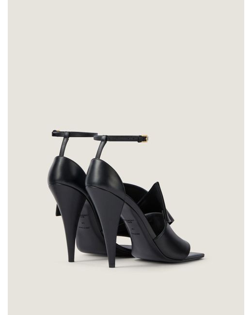 Givenchy Black Sliced Square Heeled Sandals