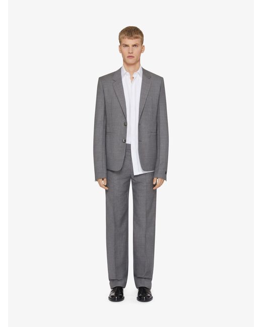 Givenchy Gray Tailored Pants In Wool for men