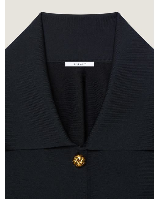 Givenchy Blue Cropped Cocoon Jacket