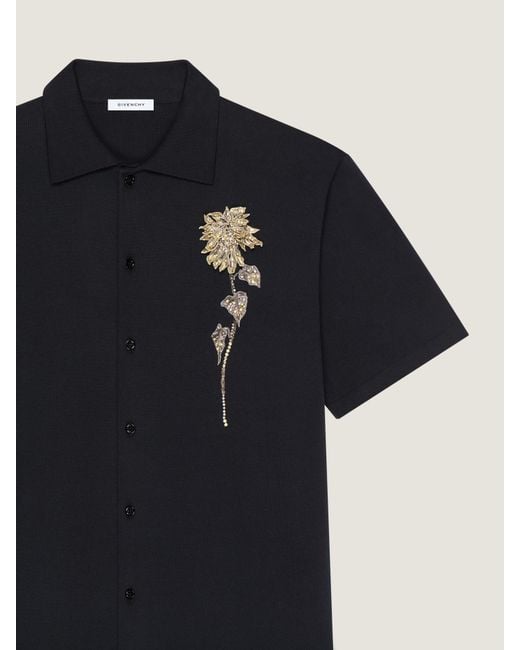 Givenchy Blue Embellished Shirt for men