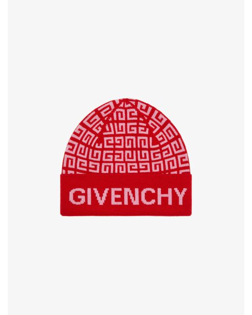 Berretto jacquard 4G di Givenchy in Red