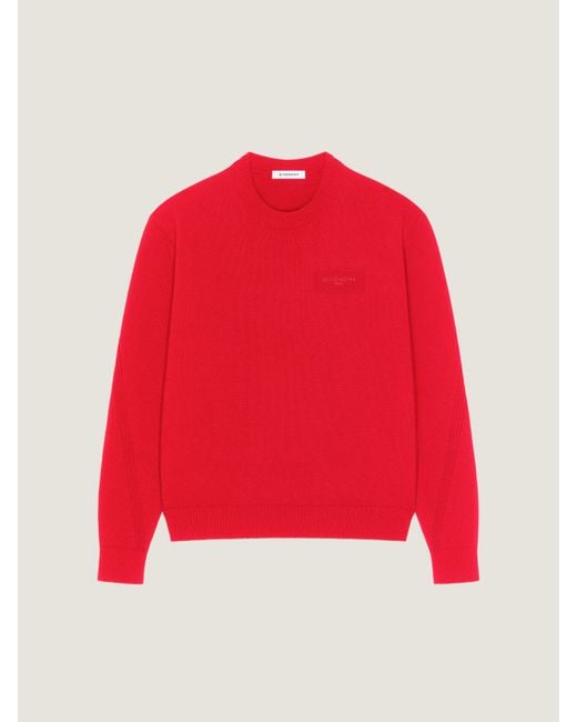 Givenchy Red Couture Seam Sweater for men