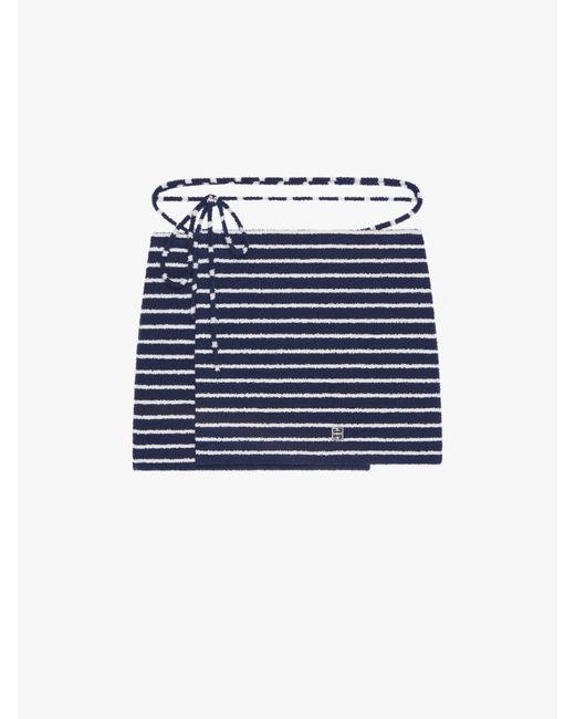 Givenchy Blue Striped Mini Skirt