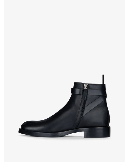Givenchy Black Lock Ankle Boots for men