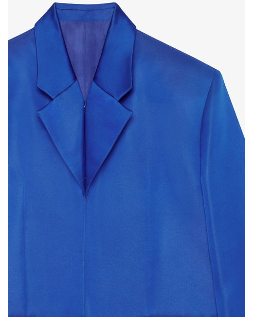 Cappotto in duchesse di seta di Givenchy in Blue