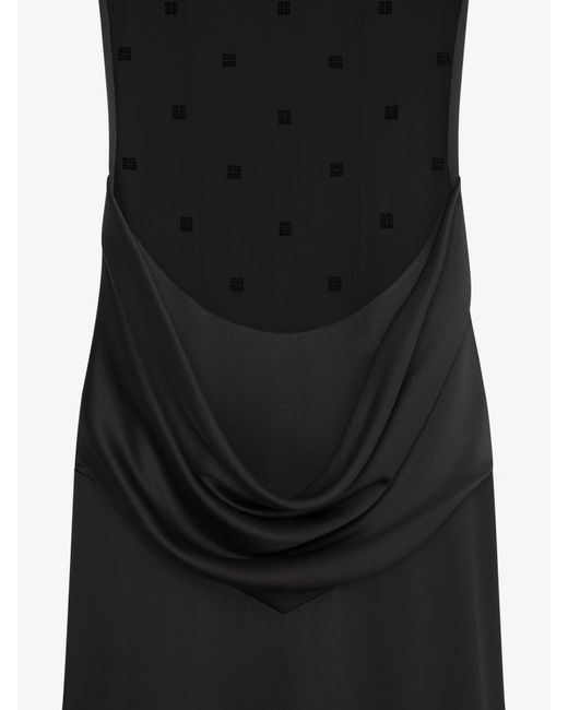 Robe du soir en satin avec tulle et drapé Givenchy en coloris Black
