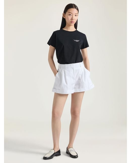 Givenchy White Double Pleat Shorts