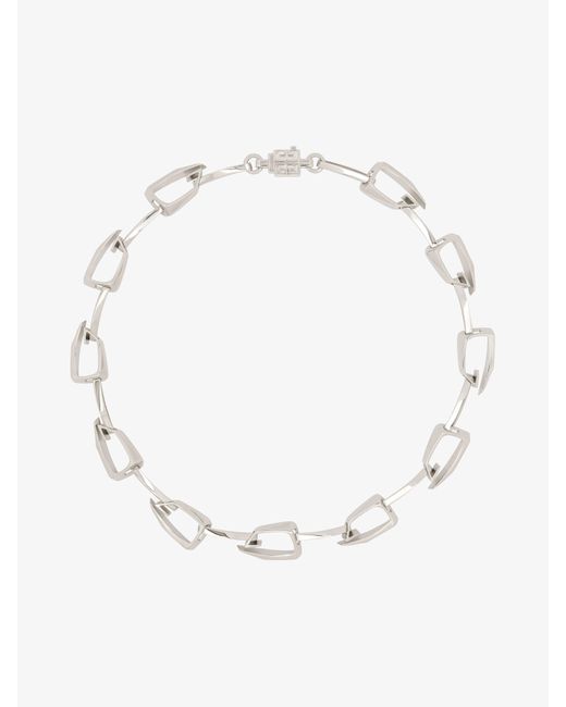 Givenchy White Giv Cut Necklace for men
