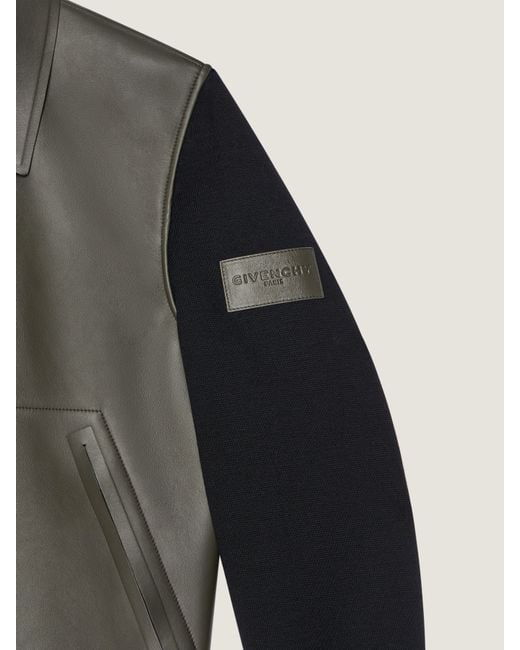 Givenchy Black Mix Material Blouson With Paris Patch for men