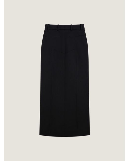 Givenchy Black Slashed Midi Skirt