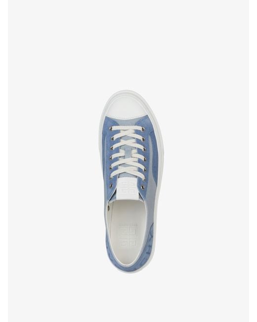Sneaker City di tela e pelle scamosciata di Givenchy in Blue da Uomo