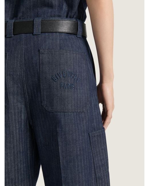 Givenchy Blue Cargo Trousers for men