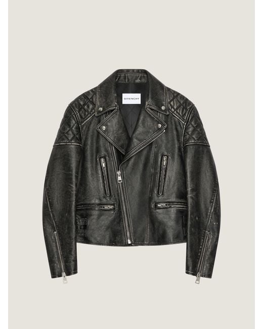 Givenchy Black Zipped Biker Blouson for men