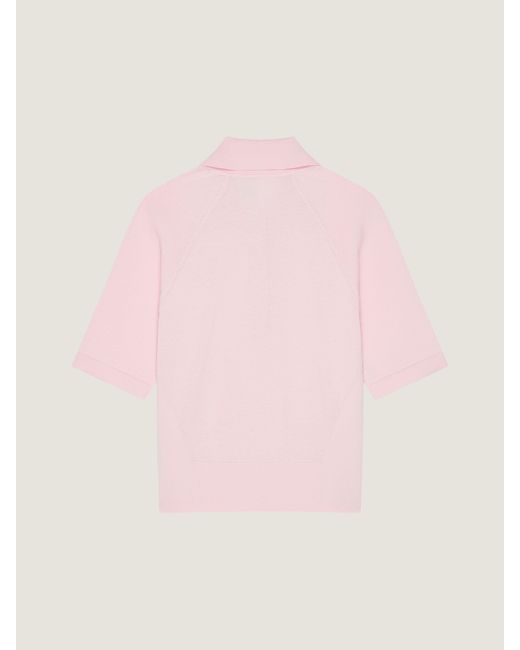 Polo in cotone e seta di Givenchy in Pink