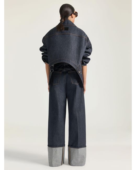 Givenchy Blue Raw Turn-Up Jeans