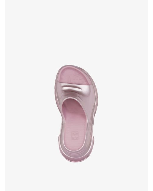 Sandales compensées Marshmallow en gomme laminé Givenchy en coloris Pink