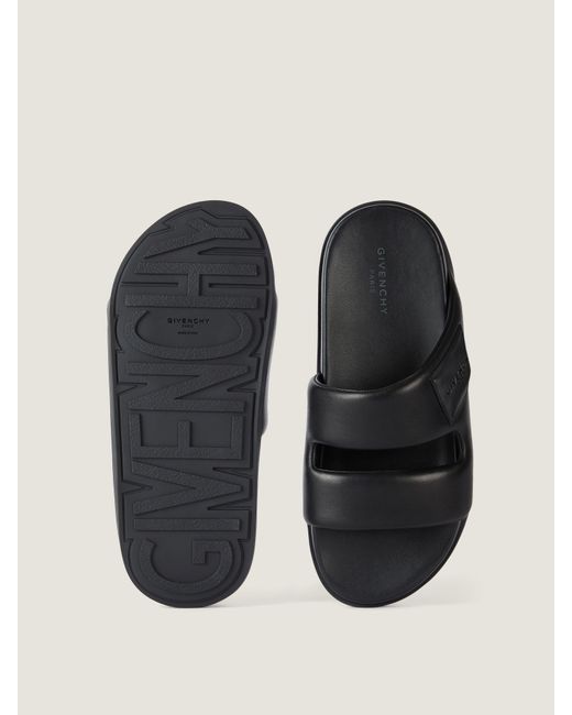 Givenchy Black Puffy Sandals for men