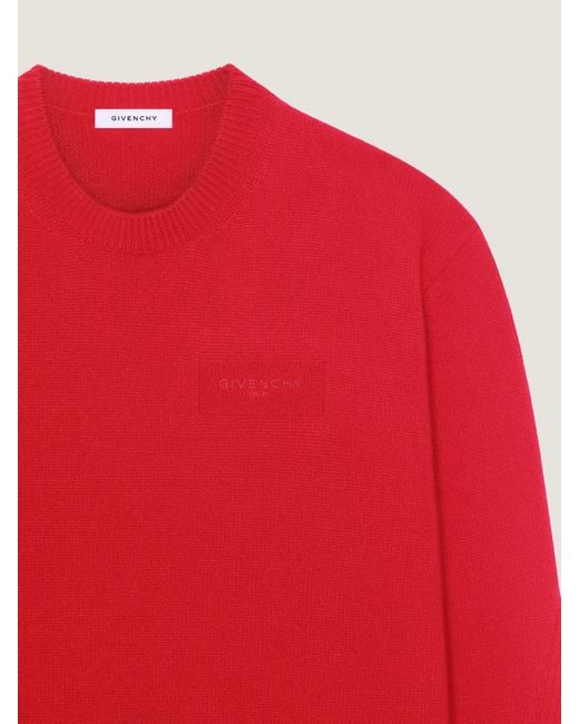 Givenchy Red Couture Seam Sweater for men