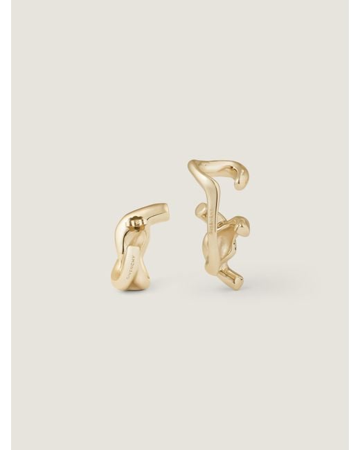 Givenchy Natural Chain Link Earring And Earcuff Set In Metal