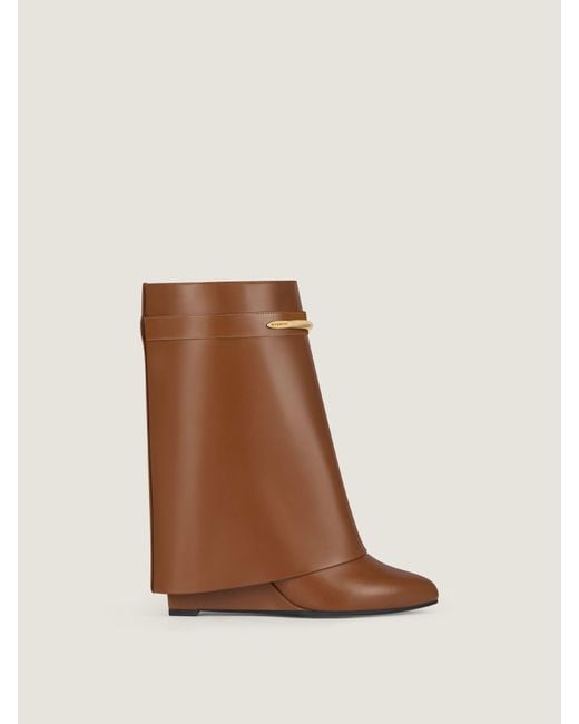 Givenchy Brown Shark Pinch Ankle Boots