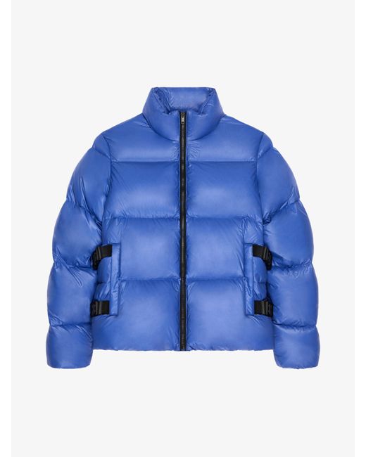 Givenchy Blue Puffer Jacket With Buckles for men