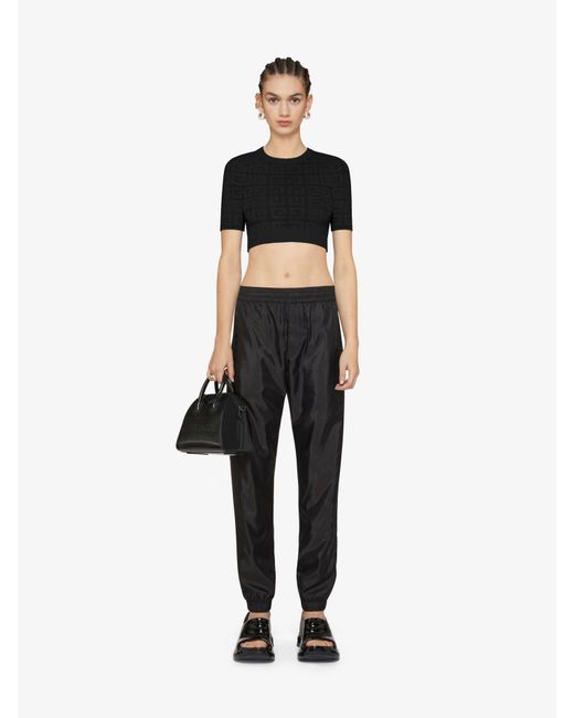 Pullover corto in jacquard 4G di Givenchy in Black