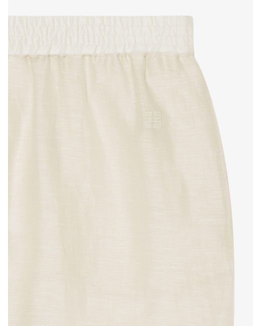Short en soie et lin Givenchy en coloris White