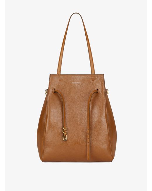 Givenchy Brown Medium Voyou Tote Bag In Leather