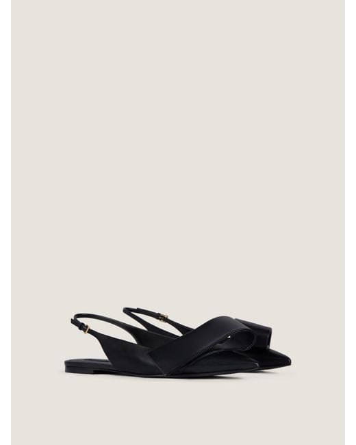 Givenchy White Twisted Ribbon Flat Slingbacks