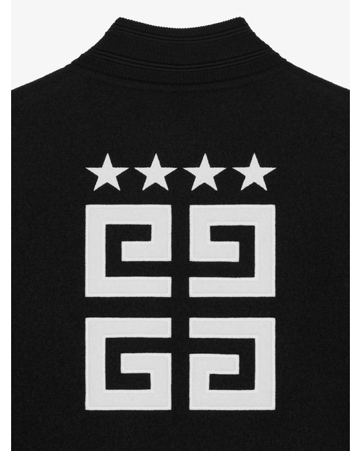 Bomber 4G Stars in lana di Givenchy in Black da Uomo