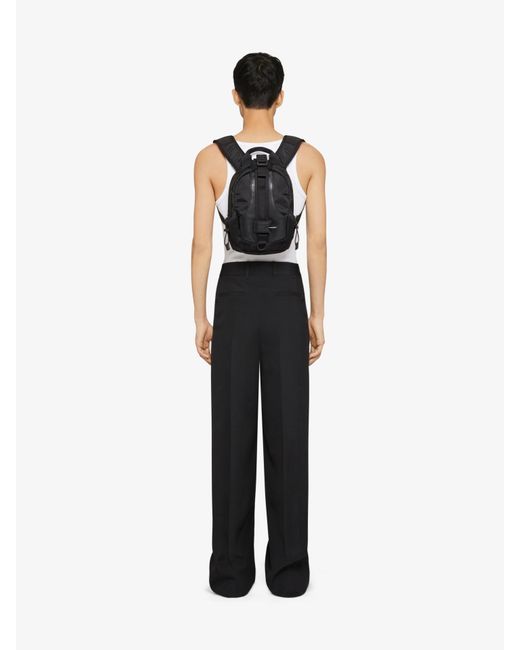 Zaino G-Trail modello piccolo in nylon e pelle di Givenchy in Black da Uomo