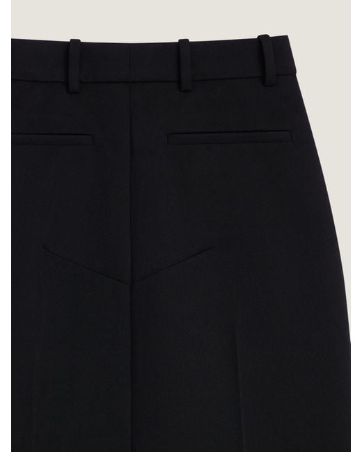 Givenchy Black Slashed Midi Skirt
