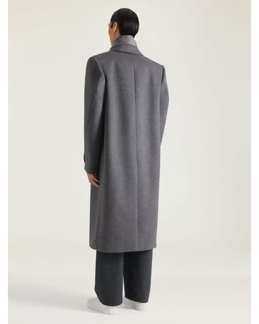 Givenchy Gray Couture Seam Coat for men