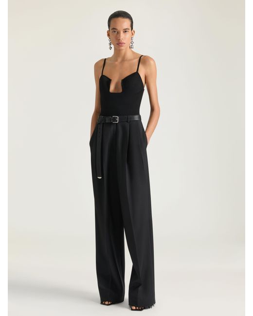 Givenchy Black Cutaway Bodysuit
