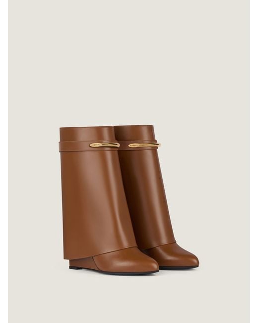 Givenchy Brown Shark Pinch Ankle Boots