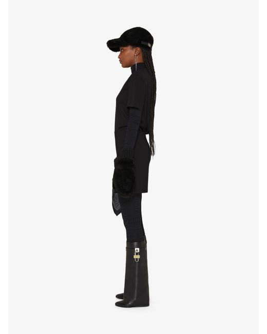 Stivali Shark Lock in pelle di Givenchy in Black