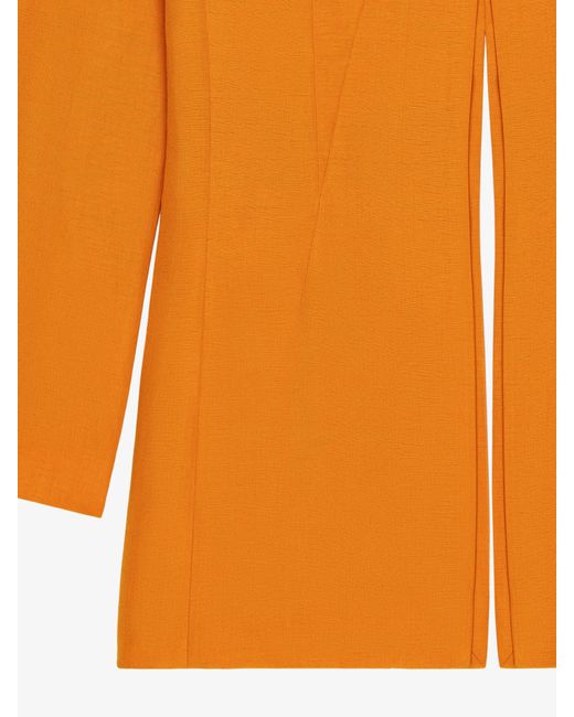 Camicia in lino e seta con dettaglio 4G di Givenchy in Orange