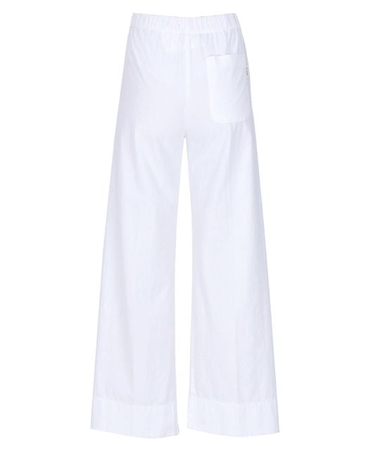TRUE NYC White Cotton Trousers
