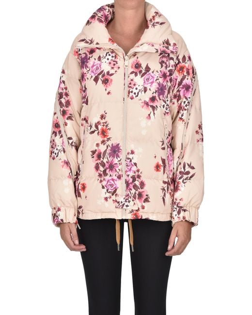 OOF WEAR Pink Flower Print Eco-friendly Down Jacket
