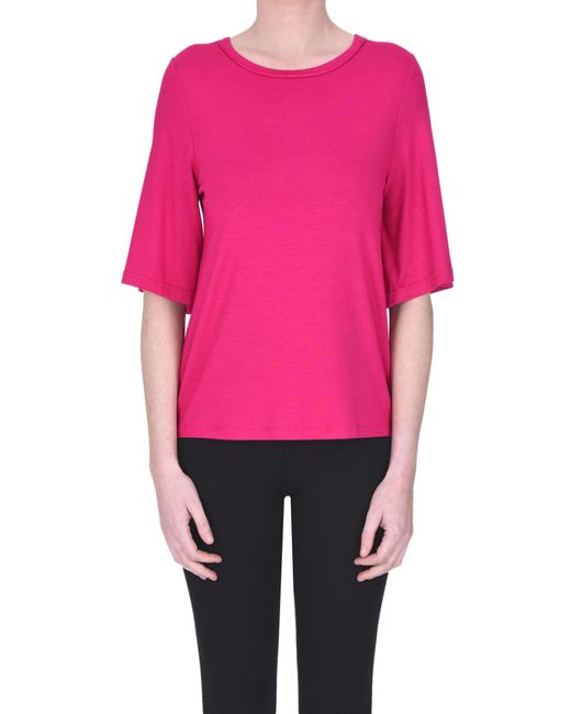 T-shirt in viscosa di Via Masini 80 in Pink