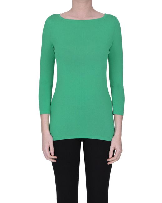 Anneclaire Green Viscose-blend Pullover