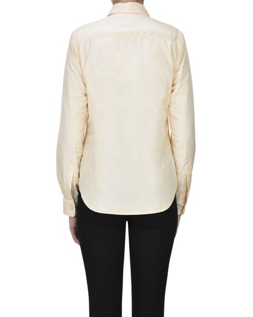 Aspesi White Glue Padded Nylon Shirt Jacket