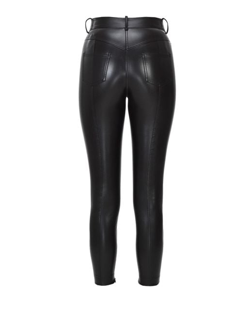 Elisabetta Franchi Black Eco-leather Skinny Trousers