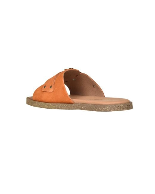 KIANID Orange Suede Slides