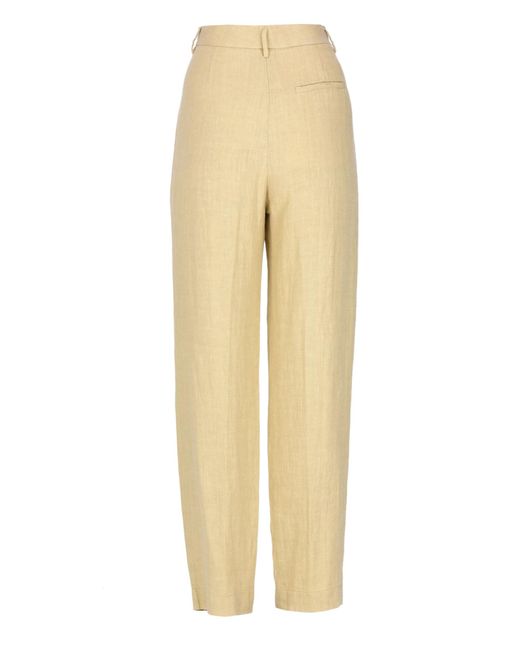 Forte Forte Natural Lined Trousers With Darts
