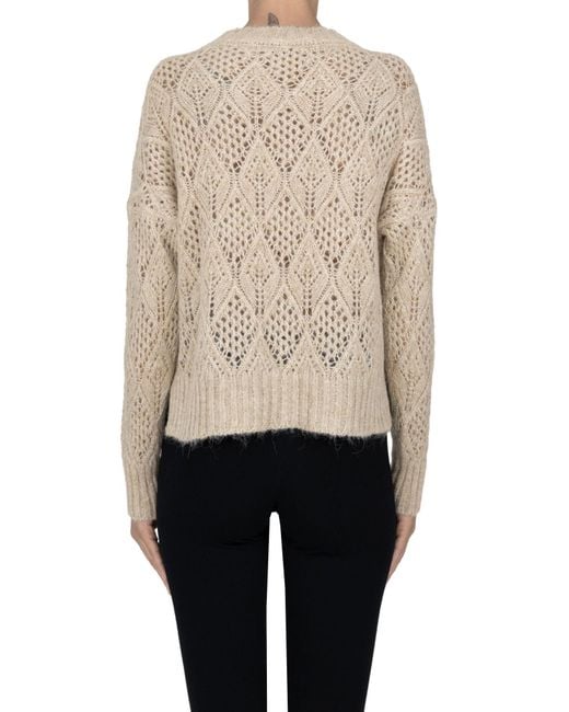 D.exterior Blue Open Knit Pullover