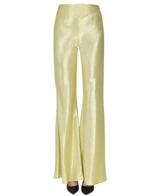 Pantaloni in tessuto metallizzato di Forte Forte in Yellow