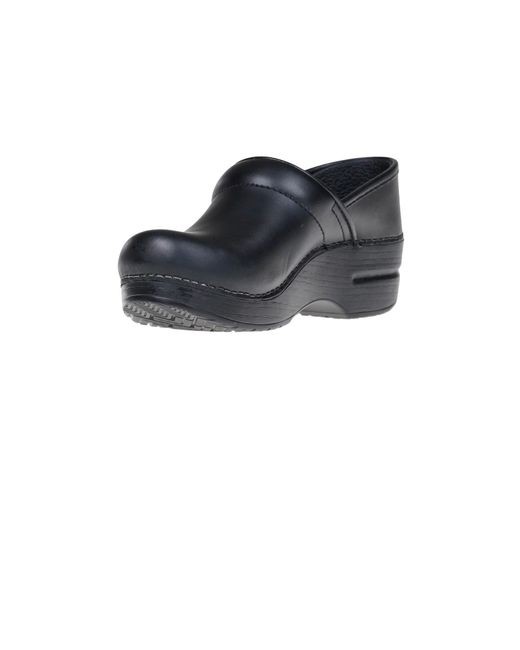Dansko Black Professional Box Leather Clogs